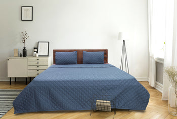 Regency Navy Cotton Coverlet Set